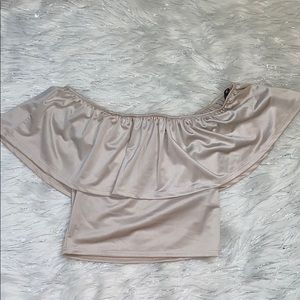 off the shoulder satin top